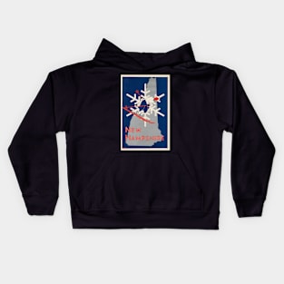 New Hampshire Vintage Ski Poster Kids Hoodie